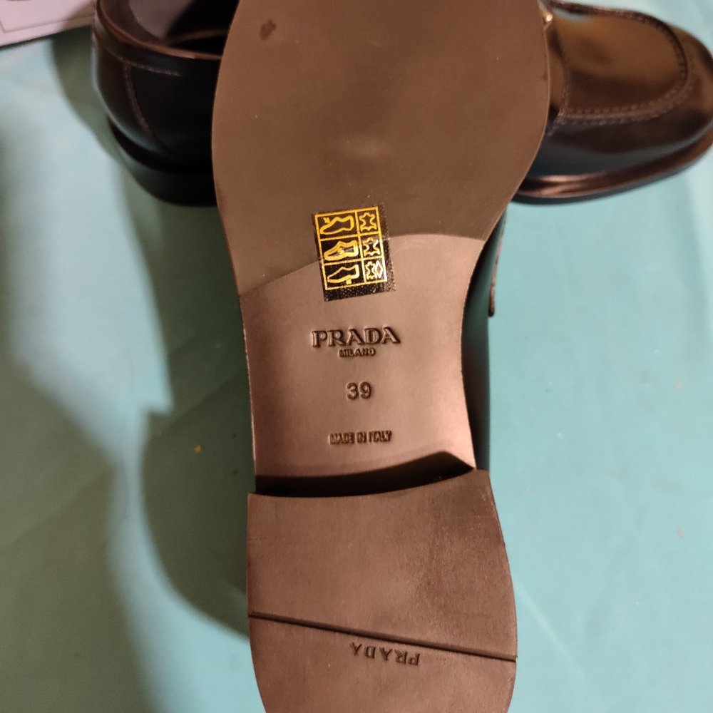NEW PRADA Calzature Donna Loafers original box and dust bags size 39 - Picture 2 of 7